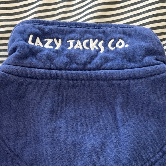 Lazy Jacks Co. Nautical Blue and White Striped Women's Pullover - Picture 5 of 7